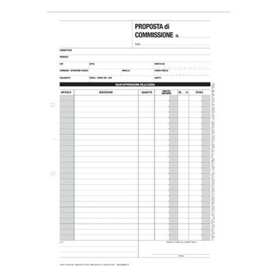 COPIA COMMISSIONE 3 COPIE 21,5X29,7 DA 5